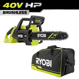 Ryobi 445046143152 40v Hp Brushless 16 Inch Battery Cordless Electric Chainsaw With Universal Chains