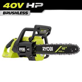 Ryobi 445049716735 40v Hp Brushless 16 Inch Battery Cordless Electric Chainsaw Tool Only