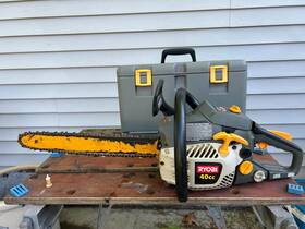 Ryobi 518425001 Ry10532 40cc 18 Inch Chainsaw With Hard Case And Blade Cover