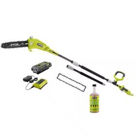 Ryobi 705353709456 40v 10 Inch Cordless Battery Pole Saw Extra Chain And Oil With 2.0 Ah An