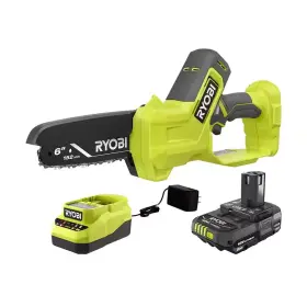 Ryobi 726084297258 18v Brushless 6 Inch Compact Pruning Mini Chainsaw Kit With Battery And Charger