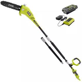 Ryobi 744110836875 40v 10 Inch Cordless Battery Pole Saw With 2.0 Ah And Charger