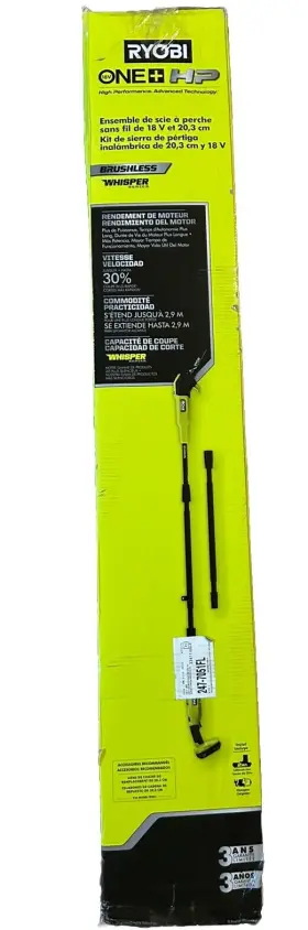 P2580 Ryobi Hp One 18v 8 Inch Cordless Pole Saw Battery And Charger