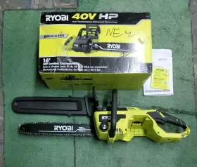 Ry40505btl Ryobi 40v Lithium-ion Cordless Chainsaw Brushless 16 Inch Bar Chain Tool Only