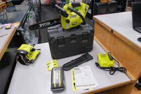 Ryobi Ry40590vnm 40v Hp Brushless 12 Inch Top Handle Chainsaw With Battery And Charger