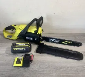 Ry40hpcw02k Ryobi 40v Hp Brushless 16 Inch Battery Chainsaw With 4.0 Ah And Charger