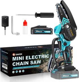 Saker 744759559166 Mini Chainsaw Portable Electric Chainsaws Cordless Handheld Chain Saw Prun