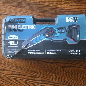 Saker Dwk-011 22v Cordless Rechargeable Mini Electric Chainsaw Blue/black Dwk-011/012
