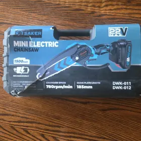 Dwk-011 Saker 22v Cordless Rechargeable Mini Electric Chainsaw Blue/black Dwk-011/012