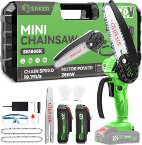 Saker Sk1806k-02 Mini Chainsaw 6 Inch - Cordless Electric Tree Trimmer Perfect Fathers Day Gi