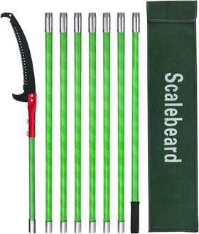 Scalebeard 781380567597 Manual Pole Saw 7.8-26 Ft Extendable Saws 26 Green Black