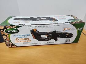 Scotts Lcs0620s 20v Li-ion 6 Inch Hacket Chainsaw Kit 2 Ah New
