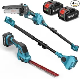 Sh300 Seesii 313057323399 6-in-1 Cordless Pole Saw And Hedge Trimmer Grass Shears Combo Kit