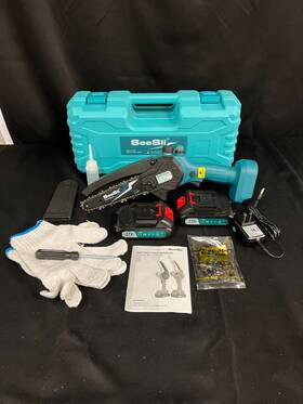 Seesii 6c8s Ch600 Teal Black Portable Handheld Battery Powered Mini Chain Saw