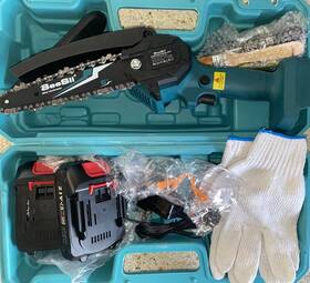 Seesii 973692194194 8 In Electric Handheld Chainsaw Cordless With 2 Batteries