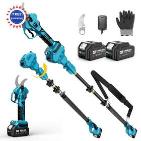 Seesii Dp815 Pole Electric Pruning Shears 1.8 Cutting Diameter 2-in-1 Cordless Power Pruner