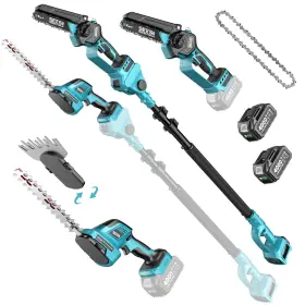 P6-bonus Seesii 6-in-1 Cordless Pole Saw And Hedge Trimmer Combo Electric Mini Chainsaw With 2 4
