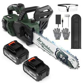 Sharklogger 810147641796 20v 12 Inch Brushless Chainsaw Electric Cordless Portable Chain Saw Ha