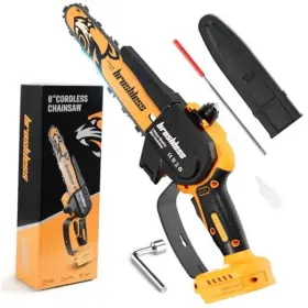 Yellow-8 Sharklogger 810147644032 8 Inch Mini Chainsaw Compatible For De-walt Battery 20v Inch-only Tool