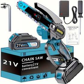 Shitu Tu283005 Mini Chainsaw Cordless Lightweight And Portable Handheld Electric Tree Cutter