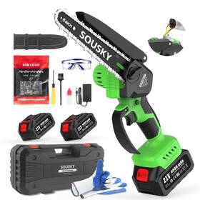 Sousky 69f34c95dd929b3e29daafd7 8 Inch Brushless Mini Chainsaw Cordless High Power Battery With