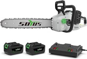 Soyus Sf8j116 40v 16-inch Brushless Cordless Chainsaw With Battery And Charger Ope