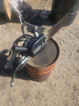 Stanley Ds06 Hydraulic Chainsaw 12 Inch Bar Chain Tested Working Used Watch Video