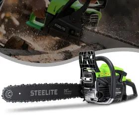Steelite 680358321400 Gas Chainsaw 62cc 2-stroke Petrol Engine 20-inch Guide Bar Handheld
