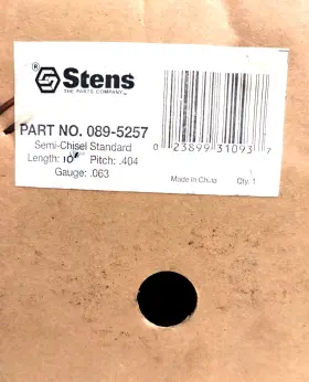 089-5257 Stens Chain Reel 10ft .404 Inch Pitch .063 Gauge Semi-chisel Standard