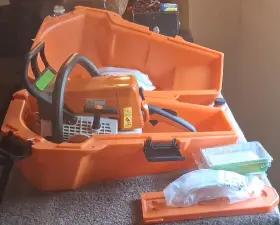 26rm2-62 Stihl Ms 250 Chainsaw Powerhead With Case Manual Chains Oil Safety Gear As Is