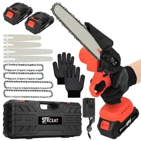Strceat 704920441195 Mini Chainsaw Cordless 8 Inch And 6 Handheld Electric
