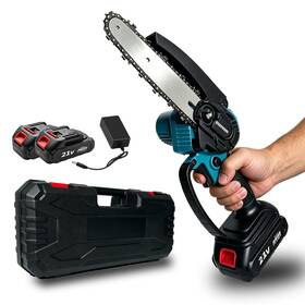 Stunlux 757939271352 Mini Chainsaw Cordless 6 Inch Handheld Electric Chain Saw With 2 Batteries
