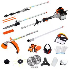 Sudzendf 726084438354 12 In 1 Multi-functional Trimming Tool 52cc 2-cycle Garden With Gas Pole S