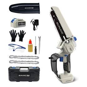 Sun Joe 014761000582 20v Ecosharp Cordless Handheld Chainsaw 6-inch Black X20-saw-4a-blk