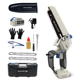 X20-saw-4a-blk Sun Joe 014761000582 20v Ecosharp Cordless Handheld Chainsaw 6-inch Black