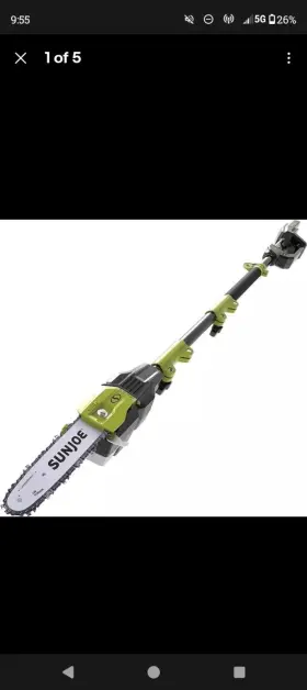 Ion100v-10ps-ct Sun Joe 10 Inch 100v Max Lithium-ion Cordless Telescoping Pole Chain Saw Tool Only