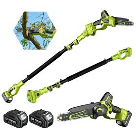 Supstable S5-sky Cordless Pole Saws For Tree Trimming 8 Inch And 6 Mini Chainsaw Battery Powered W