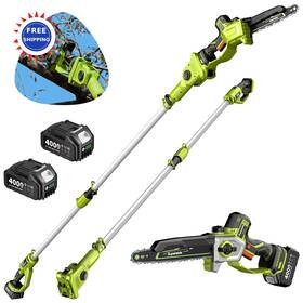 Supstable S5-trim 10 Inch Pole Chainsaw S5 Trim 16ft Electric Lightweight Saws Tree Trimming 1000w
