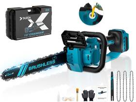 Tairda 714855154558 12-inch Chainsaw Compatible For Makita 18v Battery No Brushless Cha