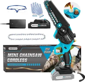 Chainsaw-1 Tech 445026437486 6 Mini Cordless Chainsaw Rechargeable Electric Pocket For Garden Cut