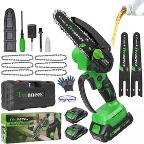 Teeanees 782097257115 Small Hand Held Chainsaw 6 Inch Mini Cordless Battery Powered For W