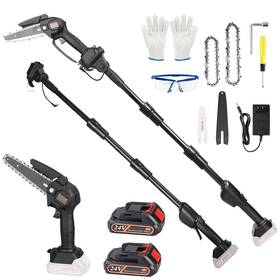 Teqhome 717971932321 2-in-1 Cordless Pole Saw Chain 33ft/s Battery With 2p