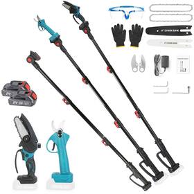 Teqhome 730056068418 4-in-1 Brushless Pole Pruning Shear Electric Shears And Mini Chainsaw
