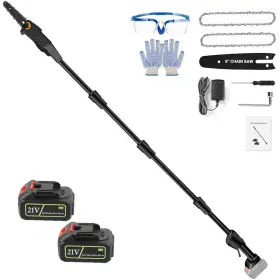 Teqhome 730056093410 Pole Saw 2025 Upgraded 6-inch Cordless Saws For Tree Trimming 13-feet