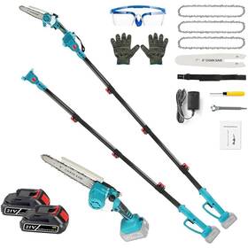 Teqhome Po-uy-89 2-in-1 Cordless Pole Saw 8 Inch Brushless Mini Chainsaw With Extension