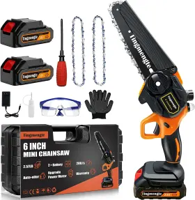 Et-185-blk Tingmengte Et-185-blk/org Mini Chainsaw 6-inch 3.0 Built-in Chain Adjustment Oiling Port