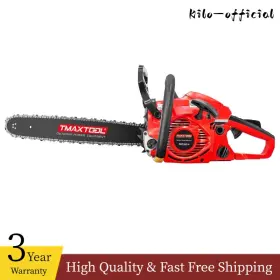 Tm5200-4 Tmaxtool 62cc 20 Inch Gas Chainsaw 2 Stroke Powered Wood Cutting Engine For Pruning And Limbing