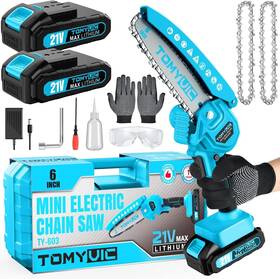 Tomyvic Ty-603 6-inch Mini Chainsaw - Battery Powered 21v