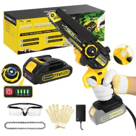 Toolife-77w-chainsaw-1 Toolife Mini Chainsaw Cordless 6 Inch Handheld Electric Portable Chain Saw 21v Recharge