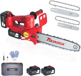 Tq001 Tquagga 12 Inch Cordless Electric Chainsaw Battery Powered With 2 Pack 21 V Ah Tq001 Tquagga 12 Inch Cordless Electric Chainsaw Battery Powered With 2 Pack 21 V Ah